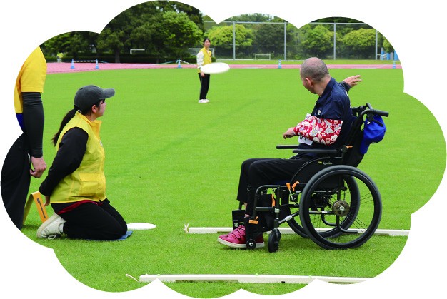 フライングディスクディスタンスの様子