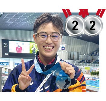 50m平泳ぎ2位、25m平泳ぎ2位