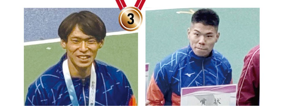 陸上競技　成年男子　走幅跳3位　300m6位