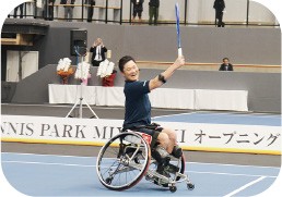 打ち初めの国枝さん