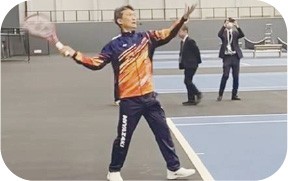 打ち初めの河野知事
