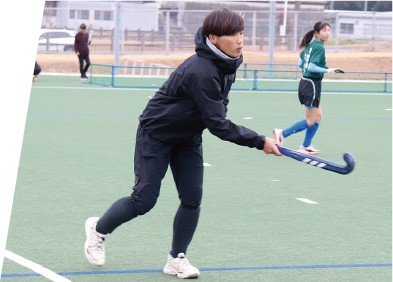 ホッケー五島さんの練習風景