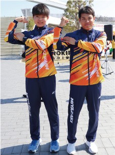 陸上競技の水久保選手と髙城選手